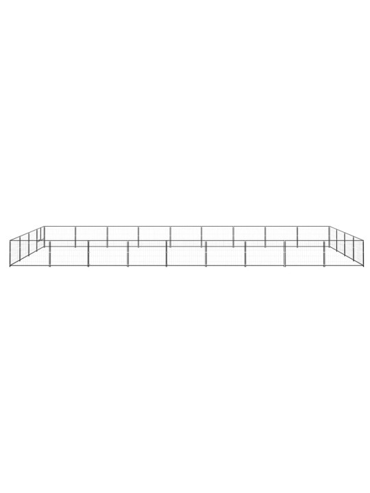 Psí kotec černý 36 m² ocel