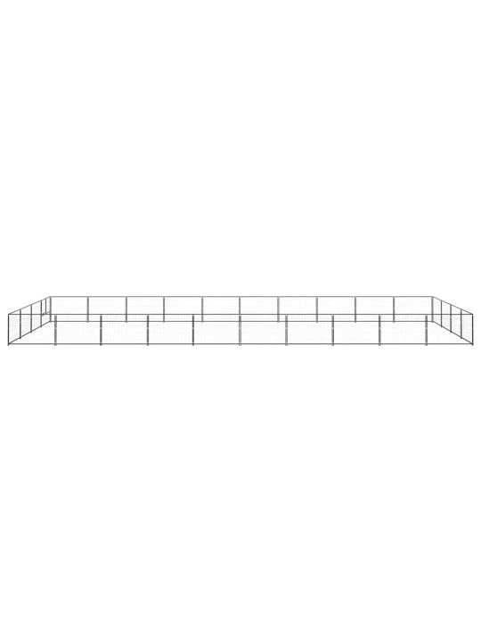 Psí kotec černý 40 m² ocel
