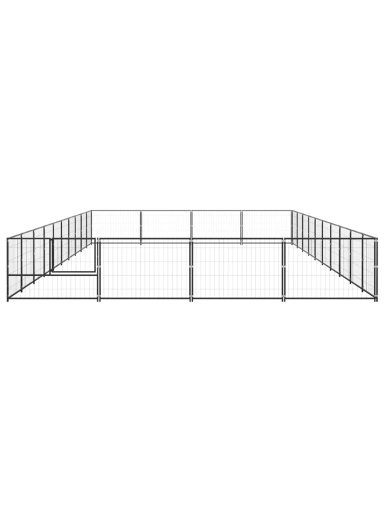 Psí kotec černý 40 m² ocel