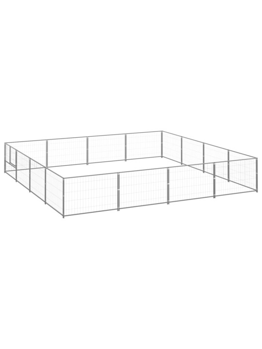 Psí kotec stříbrný 16 m² ocel