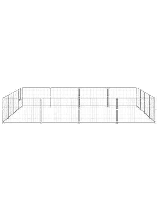 Psí kotec stříbrný 16 m² ocel