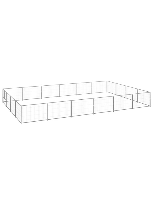 Psí kotec stříbrný 24 m² ocel