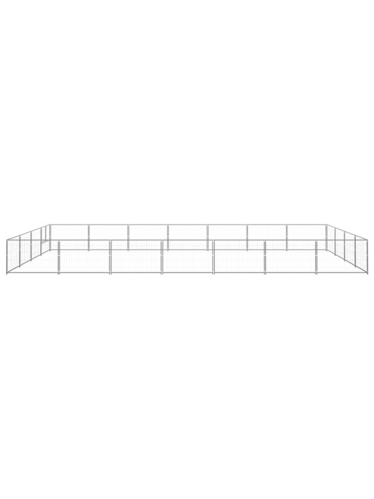 Psí kotec stříbrný 28 m² ocel