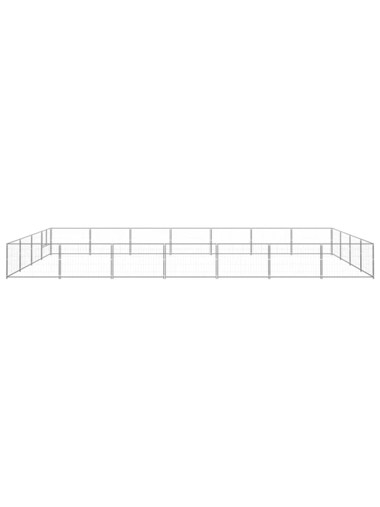 Psí kotec stříbrný 28 m² ocel