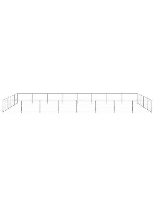 Psí kotec stříbrný 32 m² ocel