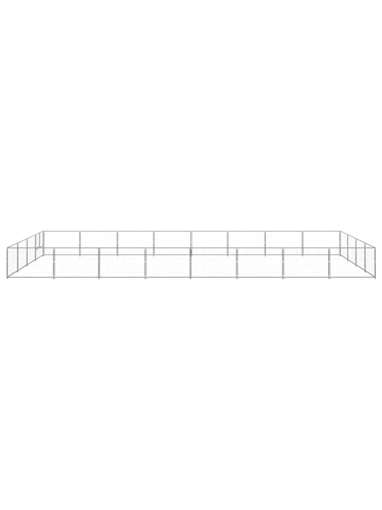 Psí kotec stříbrný 32 m² ocel