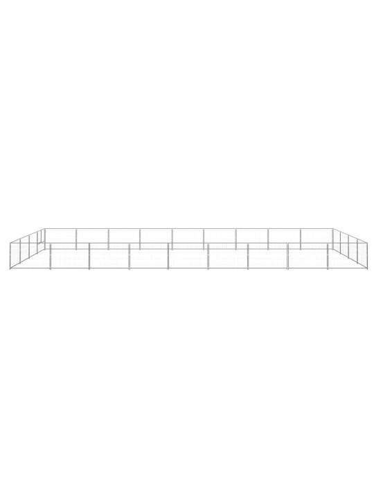 Psí kotec stříbrný 36 m² ocel