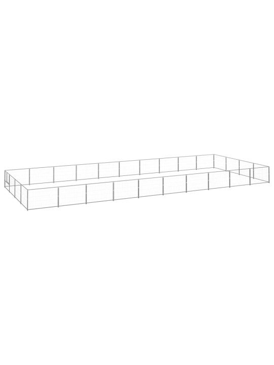Psí kotec stříbrný 40 m² ocel