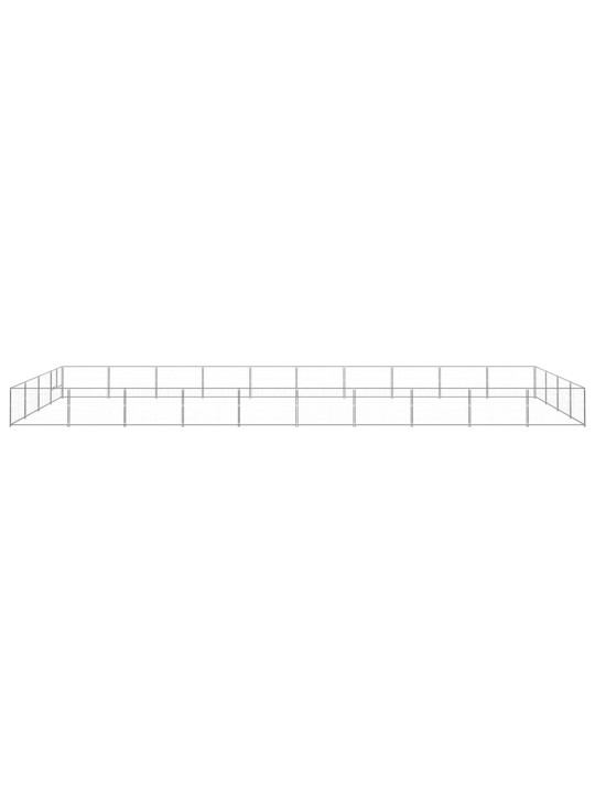 Psí kotec stříbrný 40 m² ocel