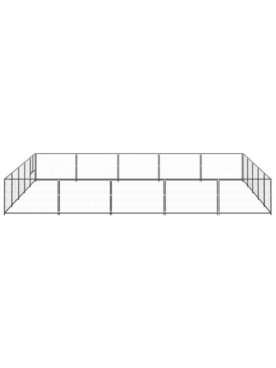 Psí kotec černý 25 m² ocel