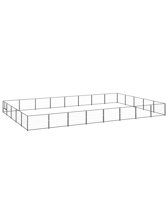 Psí kotec černý 40 m² ocel