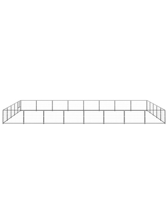 Psí kotec černý 40 m² ocel
