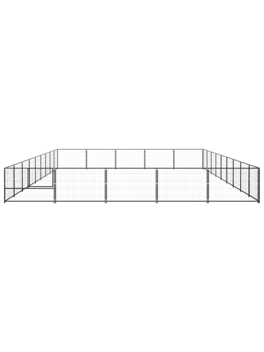 Psí kotec černý 45 m² ocel