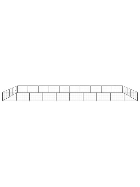 Psí kotec černý 50 m² ocel