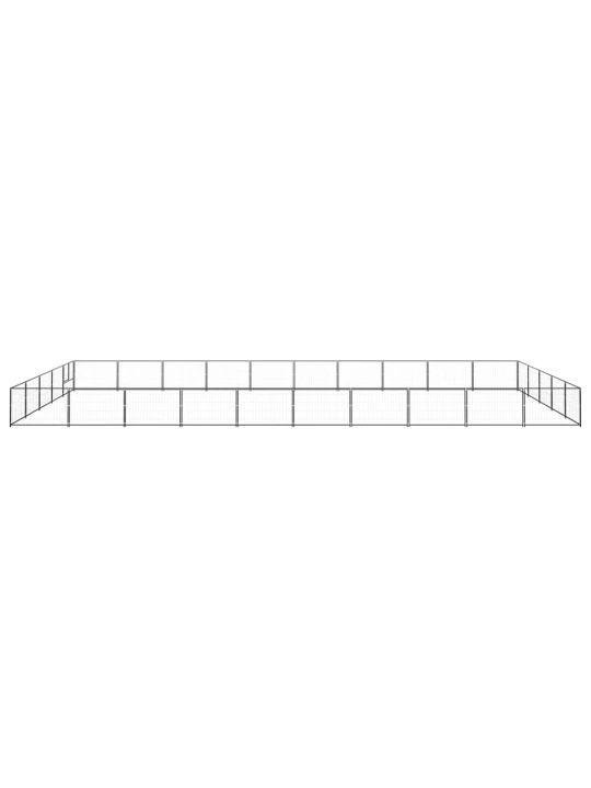 Psí kotec černý 50 m² ocel
