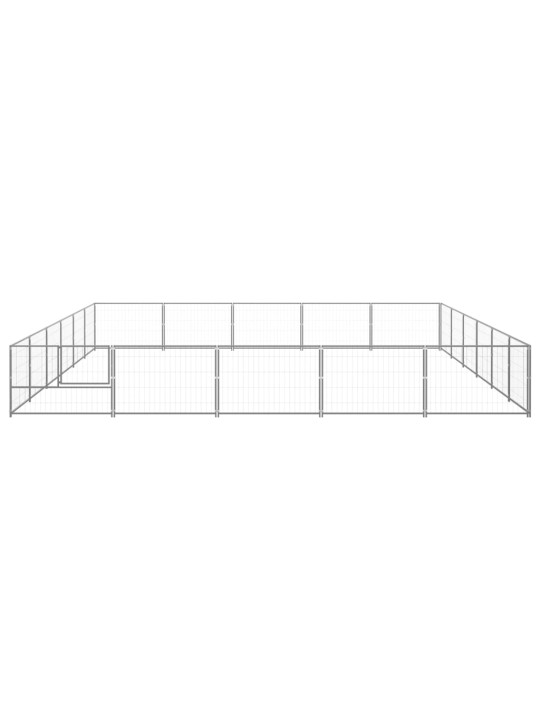 Psí kotec stříbrný 30 m² ocel