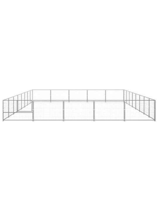 Psí kotec stříbrný 40 m² ocel