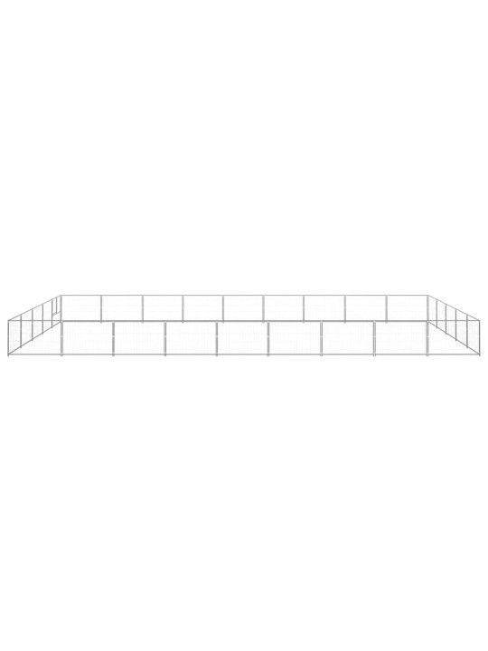Psí kotec stříbrný 45 m² ocel