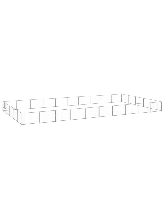 Psí kotec stříbrný 50 m² ocel