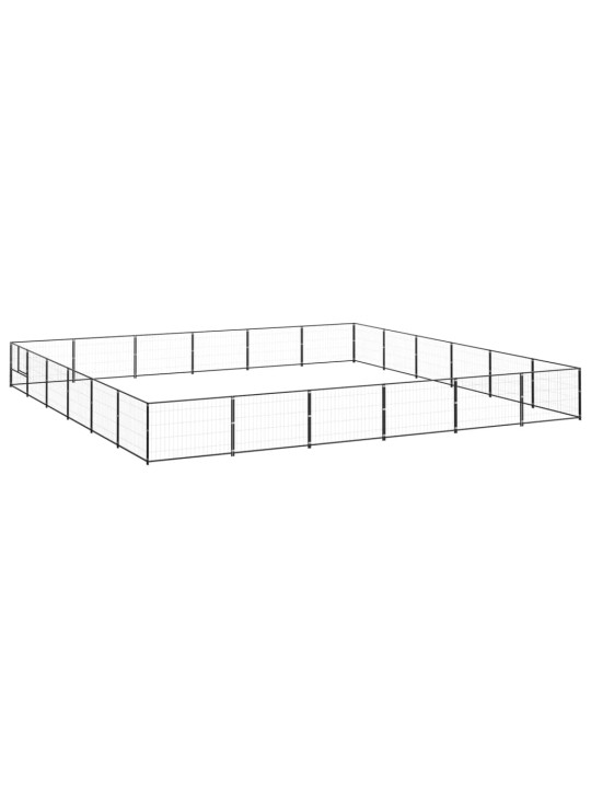 Psí kotec černý 36 m² ocel