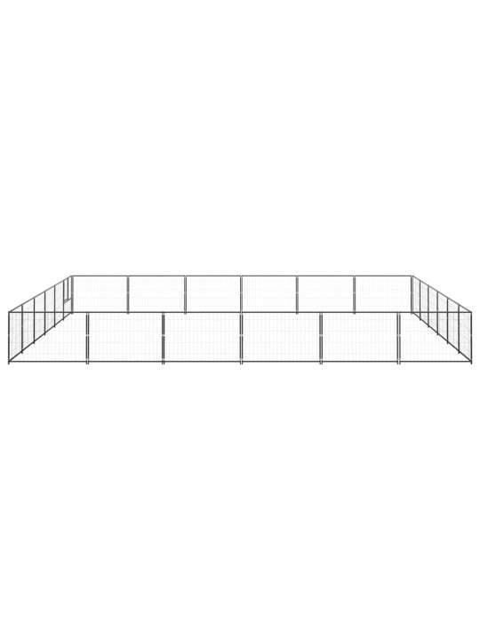 Psí kotec černý 36 m² ocel