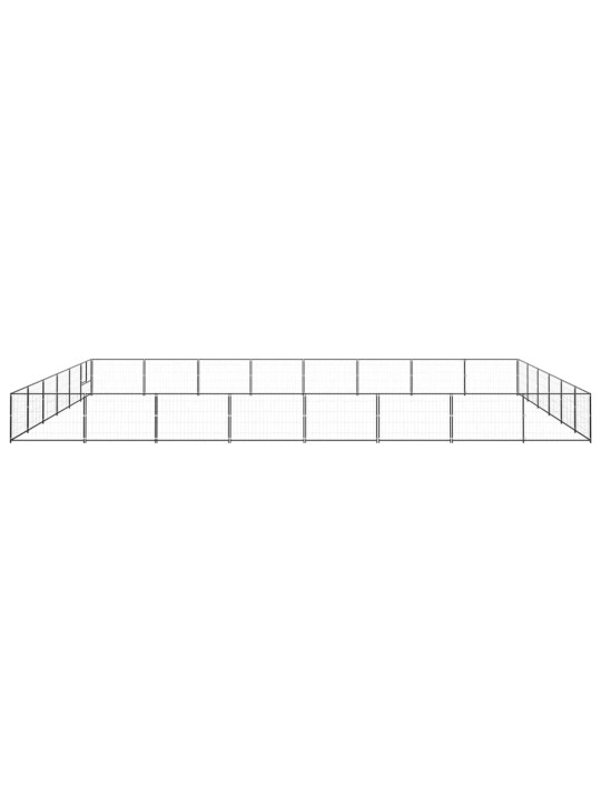 Psí kotec černý 48 m² ocel