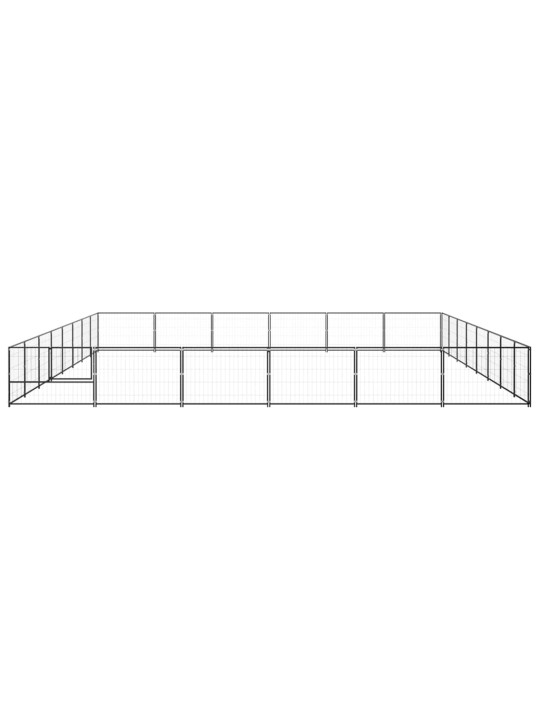Psí kotec černý 48 m² ocel