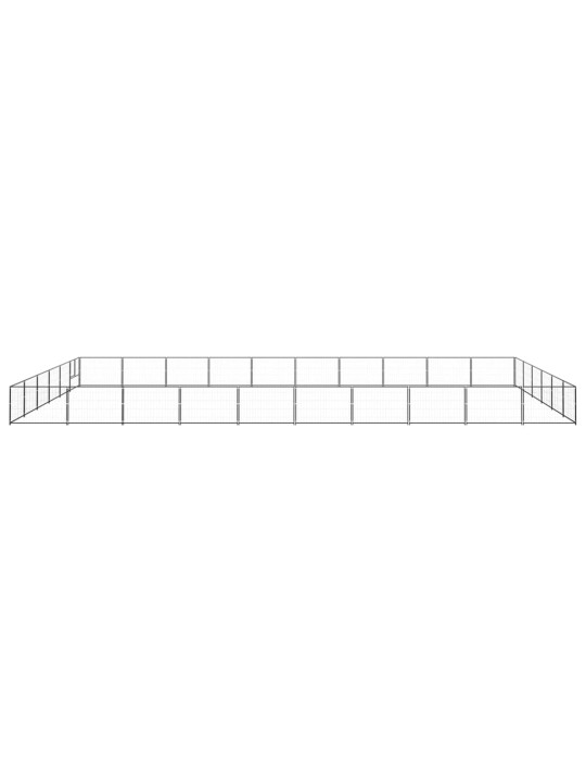 Psí kotec černý 60 m² ocel