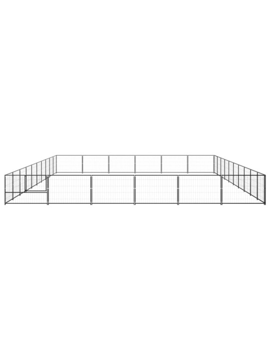 Psí kotec černý 60 m² ocel