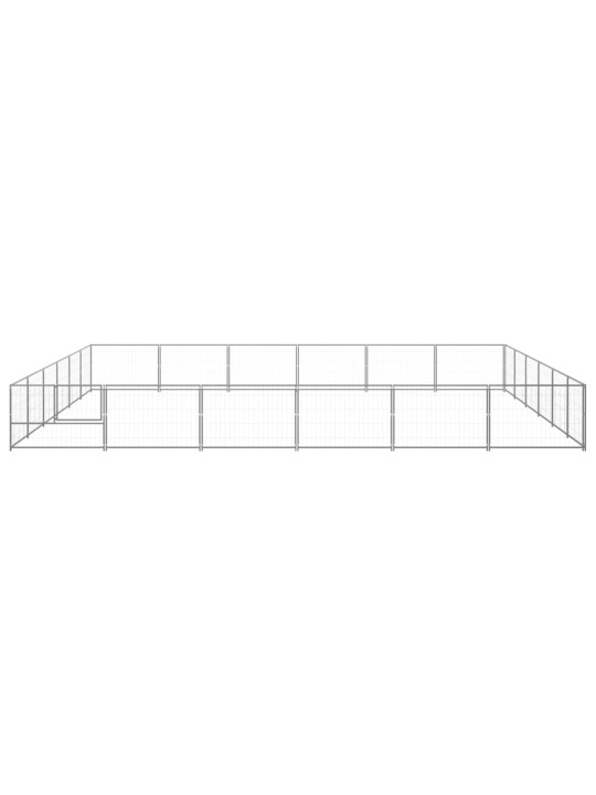 Psí kotec stříbrný 36 m² ocel