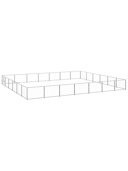 Psí kotec stříbrný 42 m² ocel