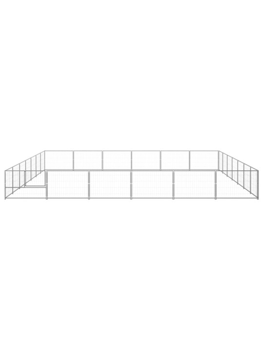 Psí kotec stříbrný 42 m² ocel