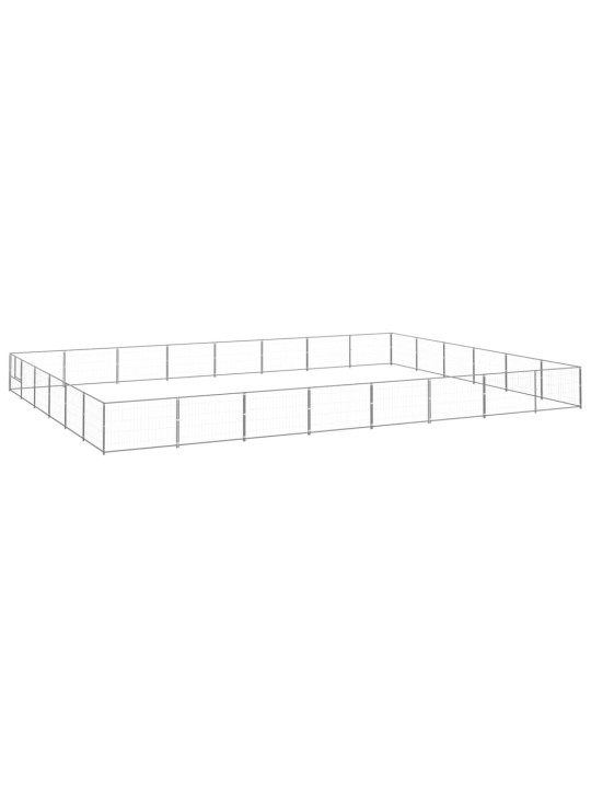Psí kotec stříbrný 48 m² ocel