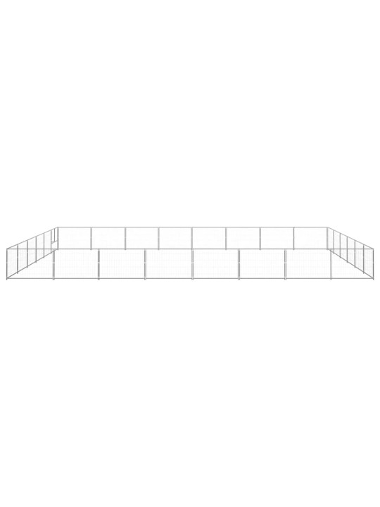 Psí kotec stříbrný 48 m² ocel