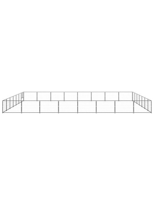 Psí kotec černý 56 m² ocel