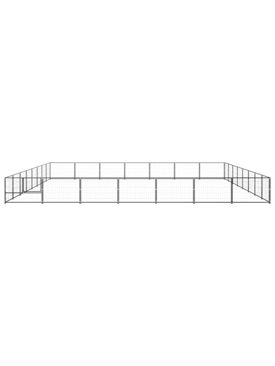 Psí kotec černý 56 m² ocel