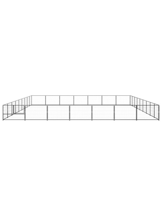 Psí kotec černý 63 m² ocel