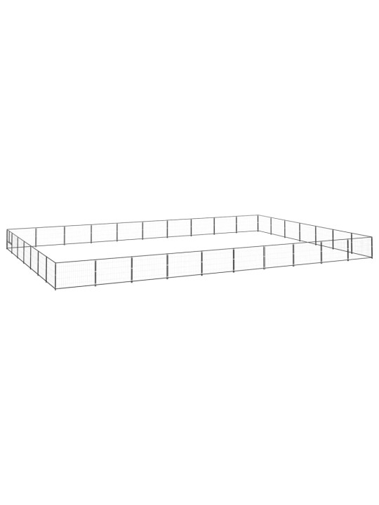 Psí kotec černý 70 m² ocel