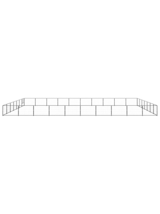 Psí kotec černý 70 m² ocel