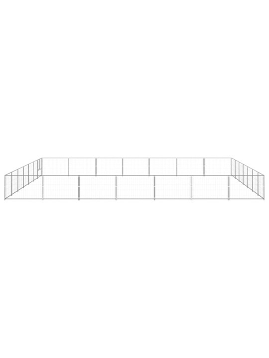 Psí kotec stříbrný 49 m² ocel