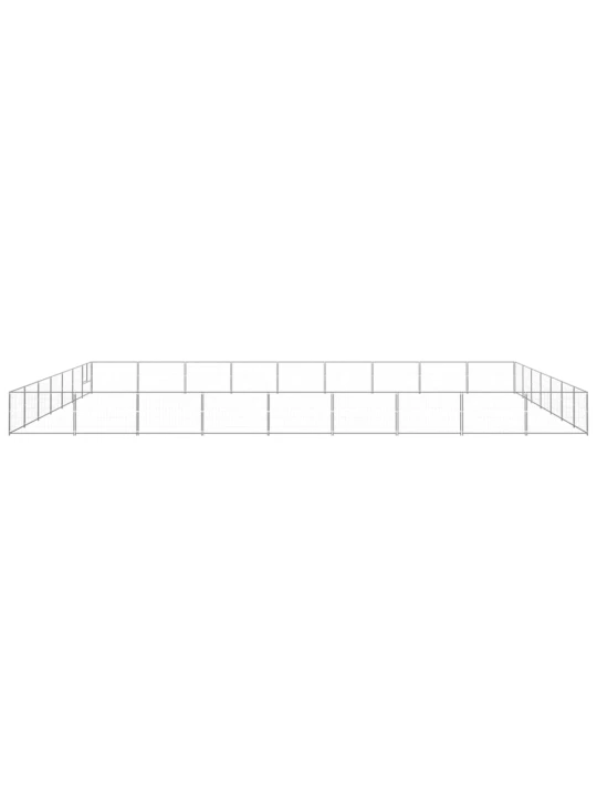 Psí kotec stříbrný 63 m² ocel