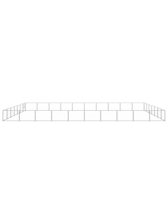 Psí kotec stříbrný 70 m² ocel