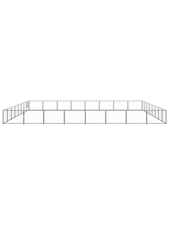 Psí kotec černý 64 m² ocel
