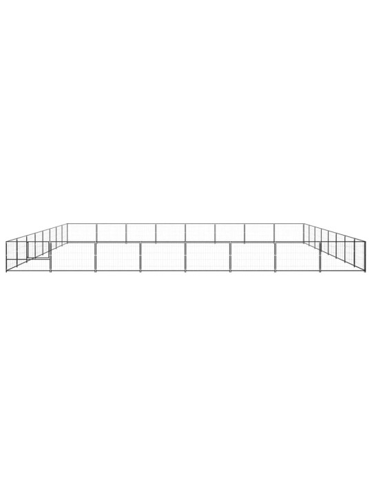 Psí kotec černý 64 m² ocel