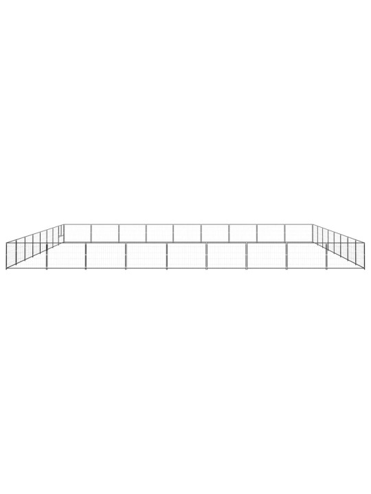 Psí kotec černý 72 m² ocel