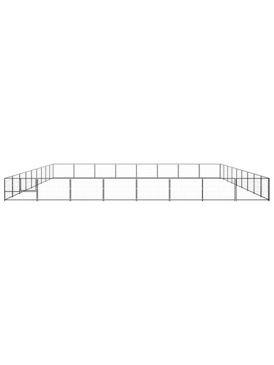 Psí kotec černý 72 m² ocel