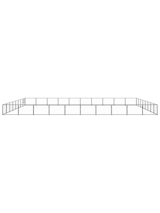 Psí kotec černý 80 m² ocel