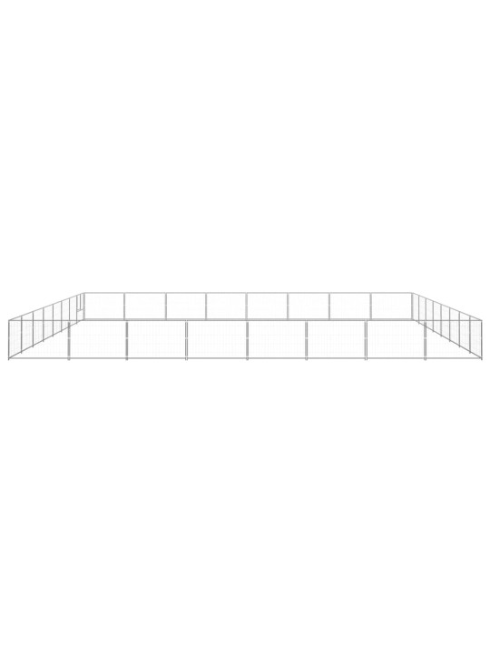 Psí kotec stříbrný 64 m² ocel