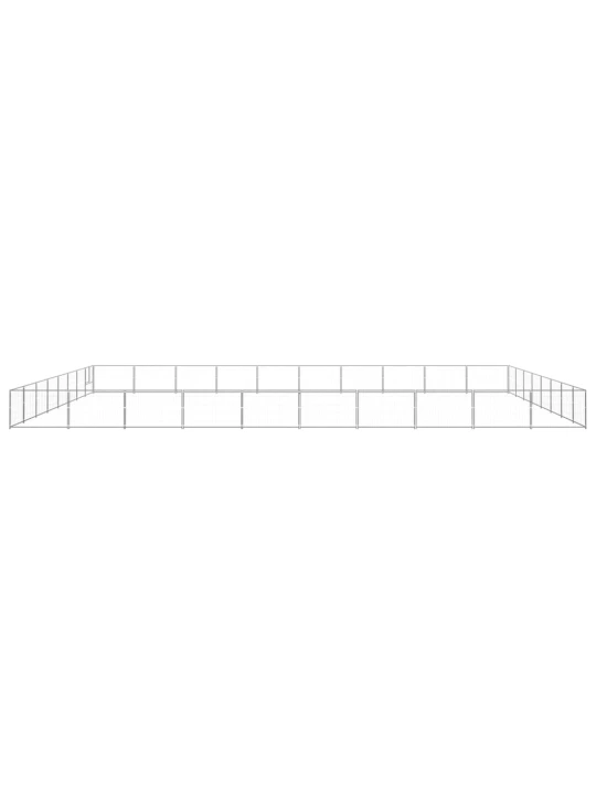 Psí kotec stříbrný 80 m² ocel