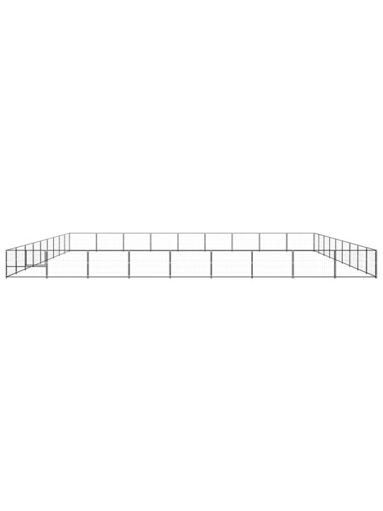 Psí kotec černý 81 m² ocel